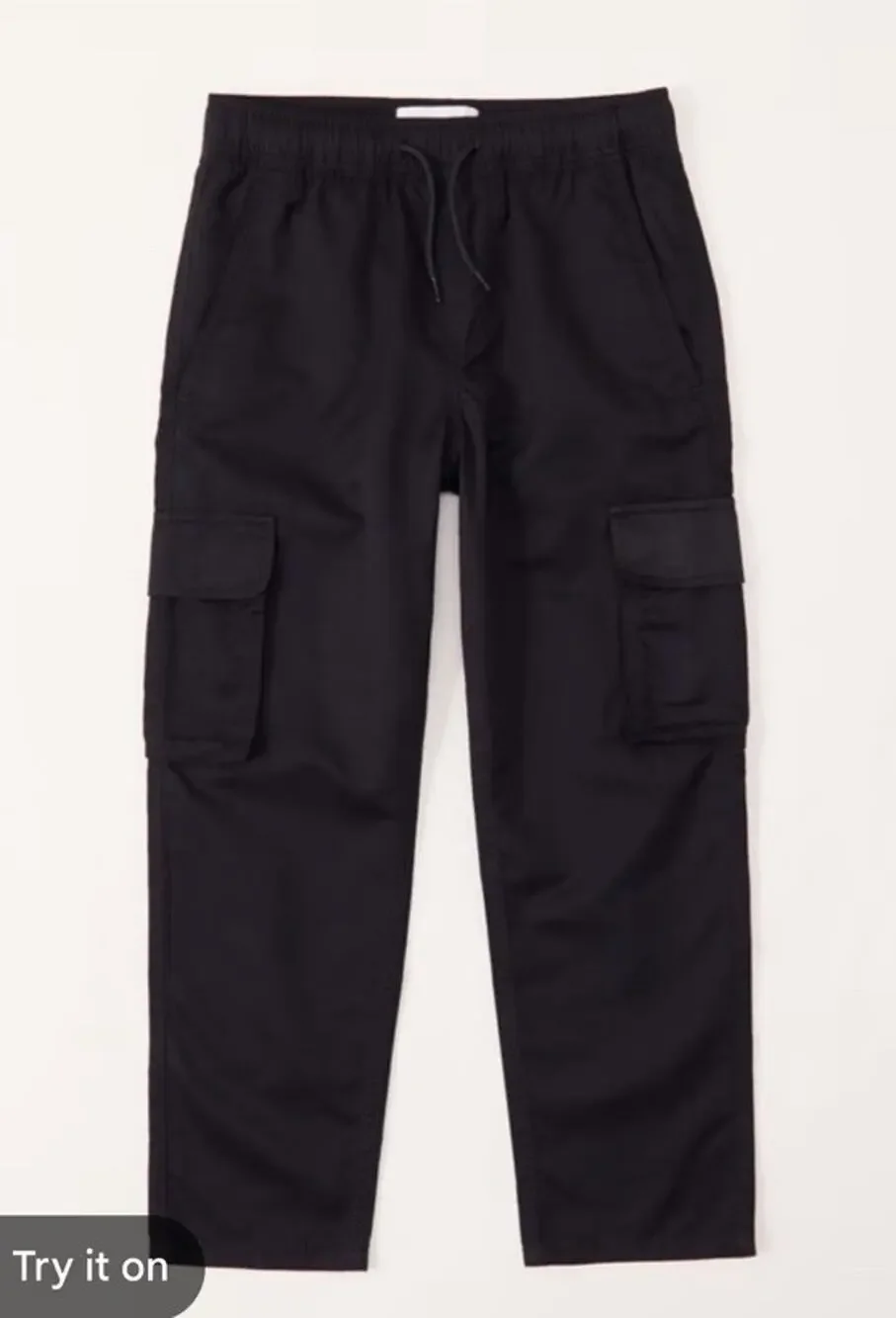 Abercrombie & Fitch Boys Pull On Black Cargo Pants Size 11/12